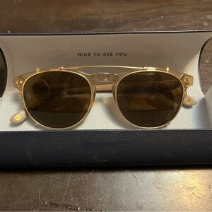 Convertible Gold Glasses/ Sunglasses